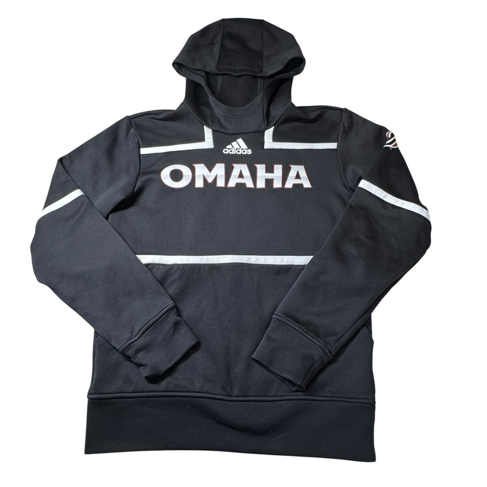Adidas Omaha Hoodie Small Black Nebraska Pullover